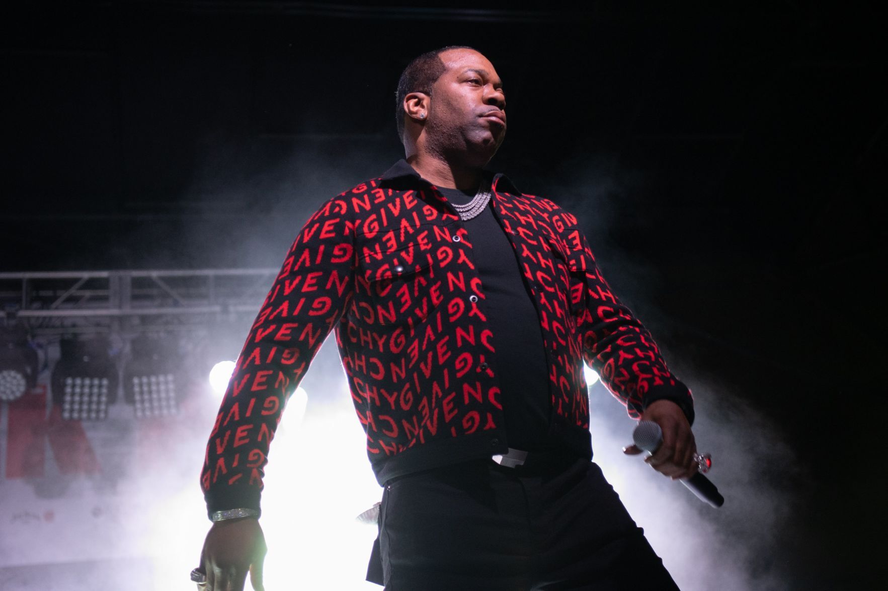 Busta Rhymes at Seoul Taco's anniversary block party